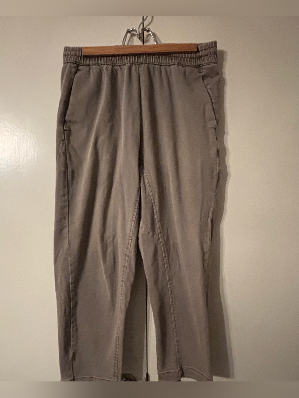 Elwood Women's Relaxed-Fit Canvas Wide Legged Joggers in Taupe CB00002